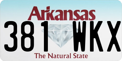 AR license plate 381WKX