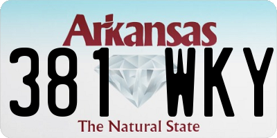 AR license plate 381WKY