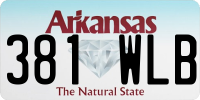 AR license plate 381WLB