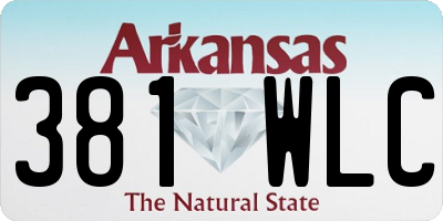 AR license plate 381WLC