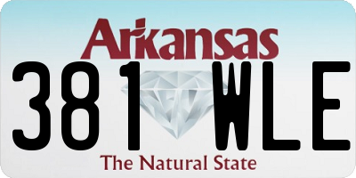 AR license plate 381WLE