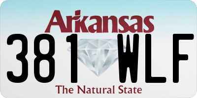 AR license plate 381WLF