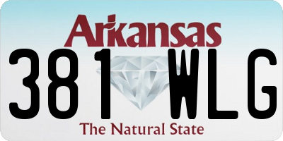 AR license plate 381WLG