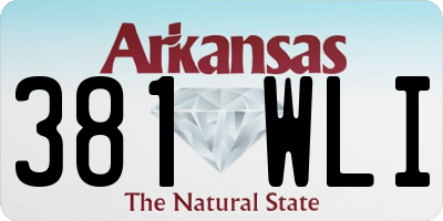 AR license plate 381WLI