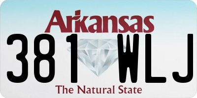 AR license plate 381WLJ