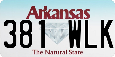 AR license plate 381WLK
