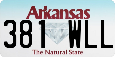 AR license plate 381WLL