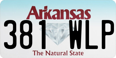 AR license plate 381WLP