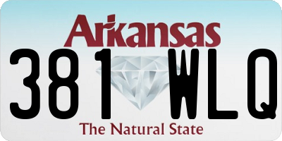 AR license plate 381WLQ