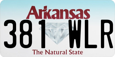AR license plate 381WLR