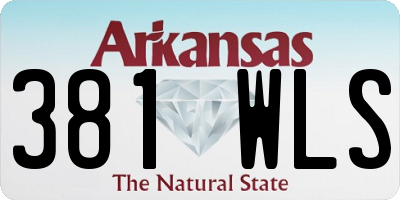 AR license plate 381WLS