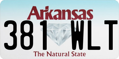 AR license plate 381WLT