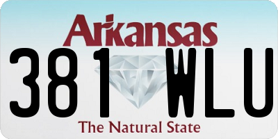 AR license plate 381WLU