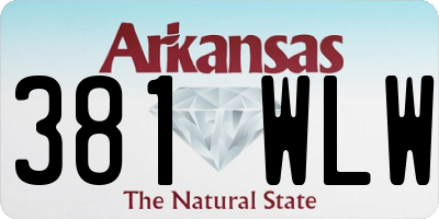 AR license plate 381WLW