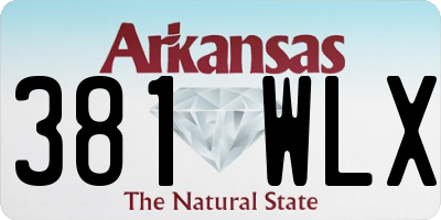 AR license plate 381WLX