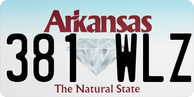 AR license plate 381WLZ