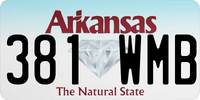 AR license plate 381WMB