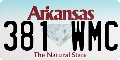 AR license plate 381WMC