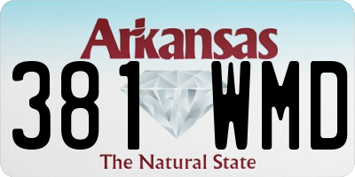 AR license plate 381WMD