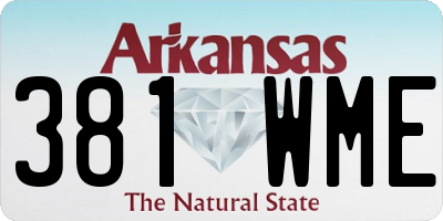 AR license plate 381WME