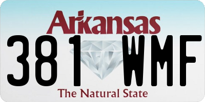 AR license plate 381WMF