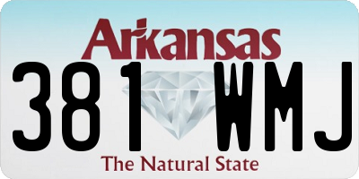 AR license plate 381WMJ