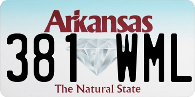 AR license plate 381WML