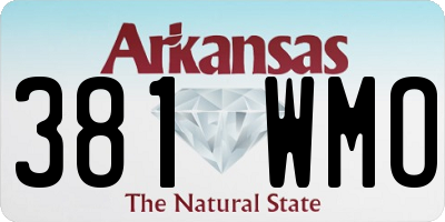 AR license plate 381WMO