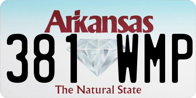 AR license plate 381WMP