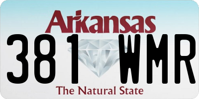 AR license plate 381WMR