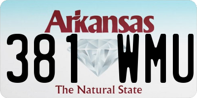 AR license plate 381WMU