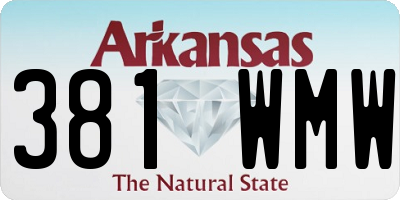 AR license plate 381WMW