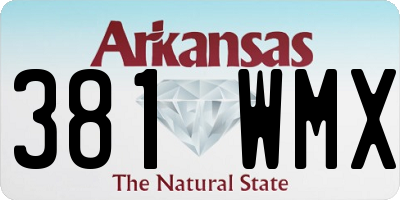 AR license plate 381WMX