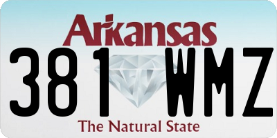AR license plate 381WMZ