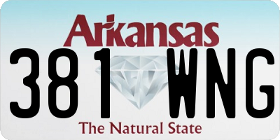 AR license plate 381WNG