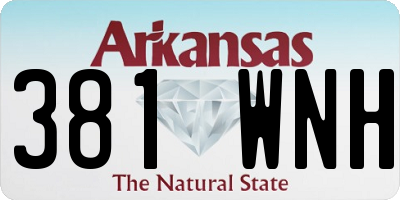 AR license plate 381WNH