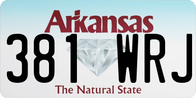 AR license plate 381WRJ