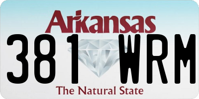 AR license plate 381WRM