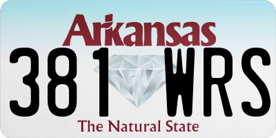 AR license plate 381WRS