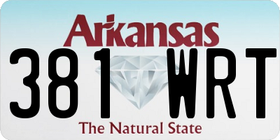 AR license plate 381WRT