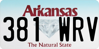 AR license plate 381WRV