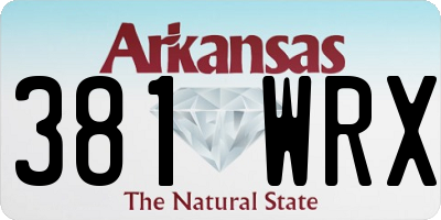 AR license plate 381WRX