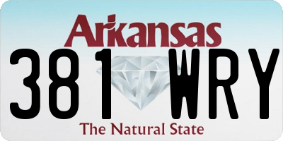 AR license plate 381WRY
