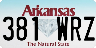 AR license plate 381WRZ