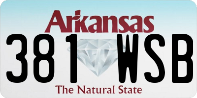 AR license plate 381WSB