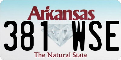 AR license plate 381WSE