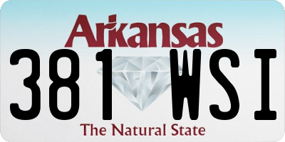 AR license plate 381WSI