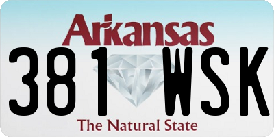 AR license plate 381WSK