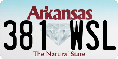 AR license plate 381WSL