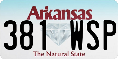 AR license plate 381WSP